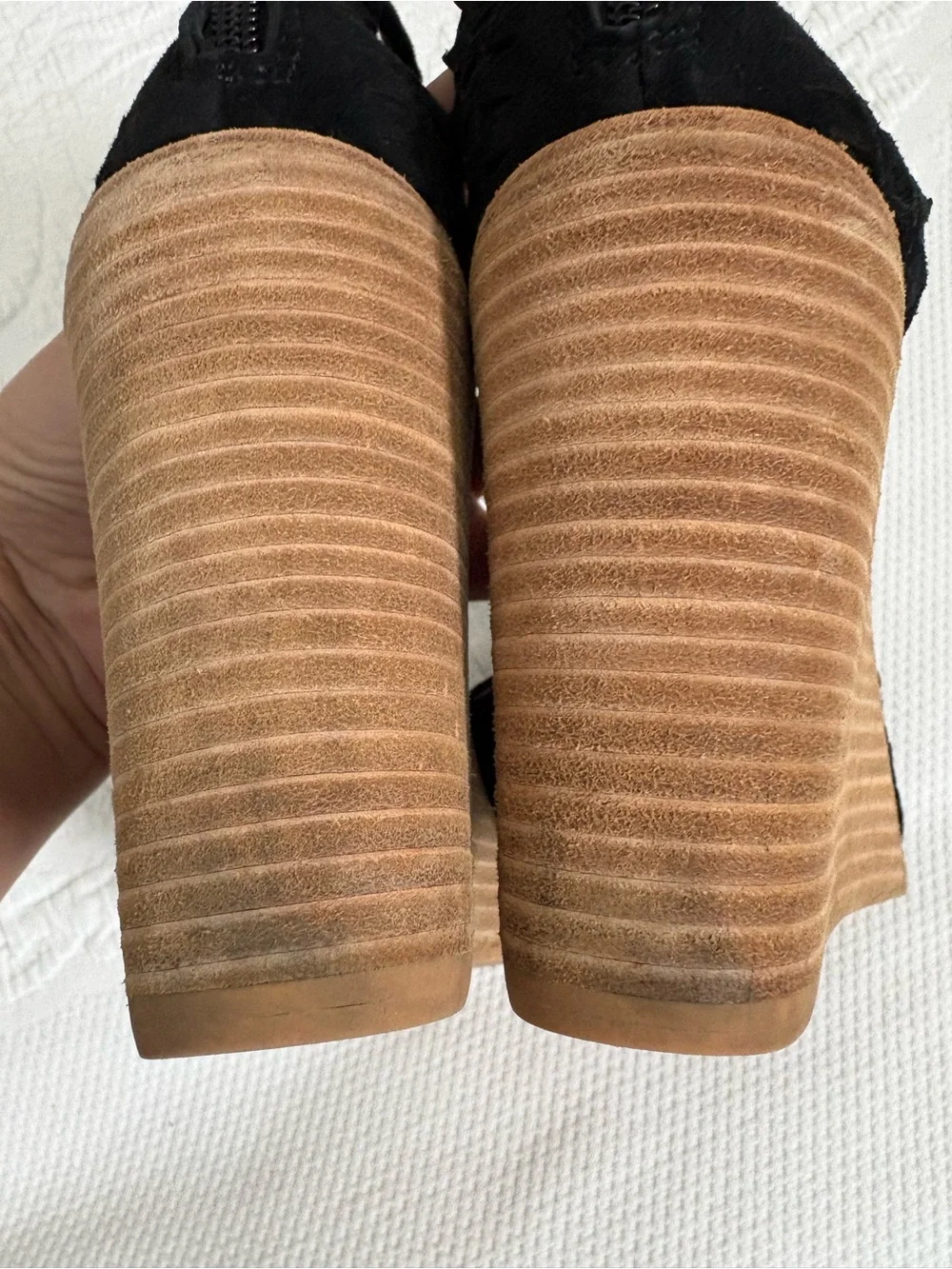 Jeffrey Campbell Del Sol wedges laser cut suede size 7.5